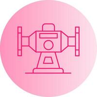Bench Grinder Gradient Circle Icon vector