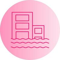Flood Gradient Circle Icon vector