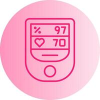 Pulse Oximeter Gradient Circle Icon vector