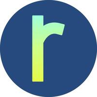 Small r Icon vector