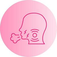 Cough Gradient Circle Icon vector