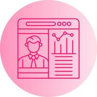 OnGradient Circle Web Presentation Gradient Circle Icon vector