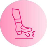 Ankle Flex Gradient Circle Icon vector