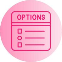 Options Gradient Circle Icon vector