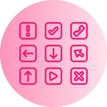 web botón degradado circulo icono vector