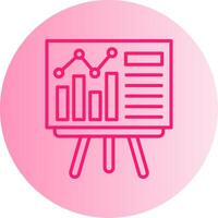 Presentation Gradient Circle Icon vector
