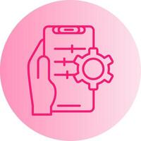Setting Gradient Circle Icon vector
