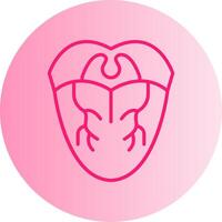 Tongue Gradient Circle Icon vector
