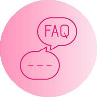 Faq Gradient Circle Icon vector