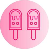 Ice Cream Gradient Circle Icon vector