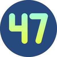 Forty seven Gradient Circle Icon vector