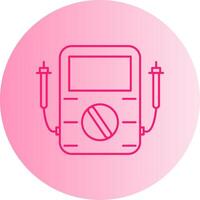 Voltmeter Gradient Circle Icon vector