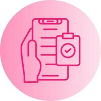 Check List Gradient Circle Icon vector
