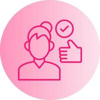 Work Done Gradient Circle Icon vector