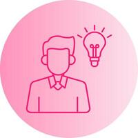 Idea Gradient Circle Icon vector