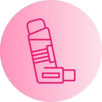 Inhaler Gradient Circle Icon vector