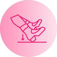 Heel Dig Gradient Circle Icon vector