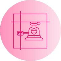 Laser Level Gradient Circle Icon vector
