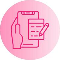 Edit Gradient Circle Icon vector