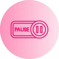 Pause Gradient Circle Icon vector