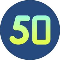 Fifty Gradient Circle Icon vector