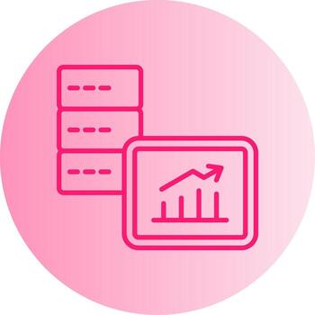 grande datos degradado circulo icono vector