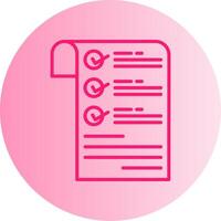 Checklist Gradient Circle Icon vector