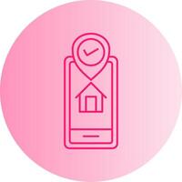 Gps Tracker Gradient Circle Icon vector