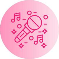 Music Gradient Circle Icon vector