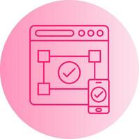 Accesibility Gradient Circle Icon vector