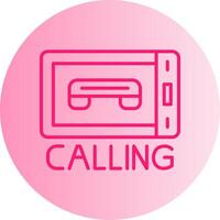 Calling Gradient Circle Icon vector