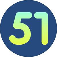 Fifty one Gradient Circle Icon vector