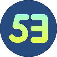 Fifty three Gradient Circle Icon vector