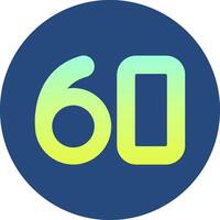 Sixty Gradient Circle Icon vector