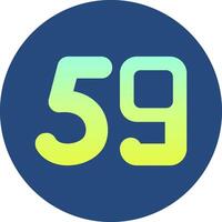 Fifty nine Gradient Circle Icon vector