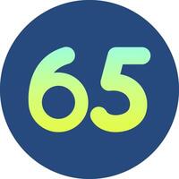 Sixty five Gradient Circle Icon vector