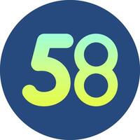 Fifty eight Gradient Circle Icon vector