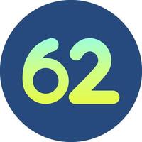 Sixty two Gradient Circle Icon vector