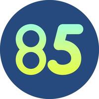 Eighty five Gradient Circle Icon vector
