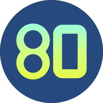 ochenta degradado circulo icono vector