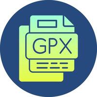 GPX File Gradient Circle Icon vector