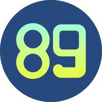 Eighty nine Gradient Circle Icon vector