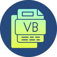VB File Gradient Circle Icon vector