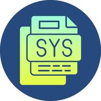 Sys File Gradient Circle Icon vector