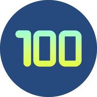 One hundred Gradient Circle Icon vector