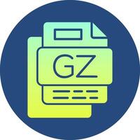 GZ File Gradient Circle Icon vector