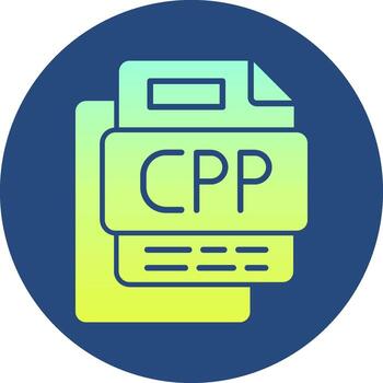 CPP Gradient Circle Icon Fil Gradient Circle Icone vector