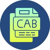Cab File Gradient Circle Icon vector