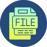 File Gradient Circle Icon vector