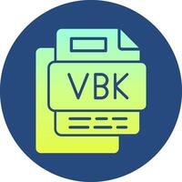 Vbk File Gradient Circle Icon vector